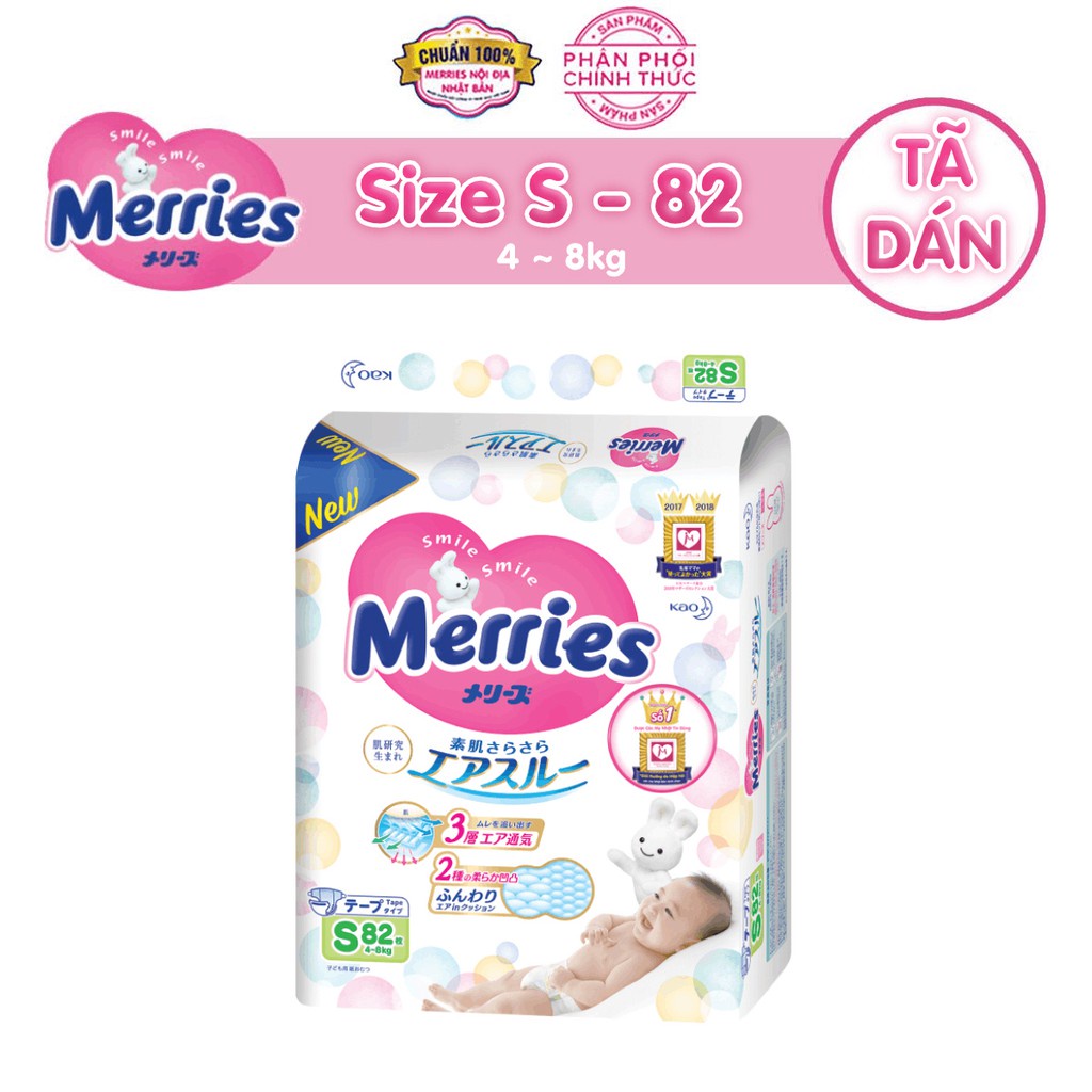 Bỉm Meries Dán S